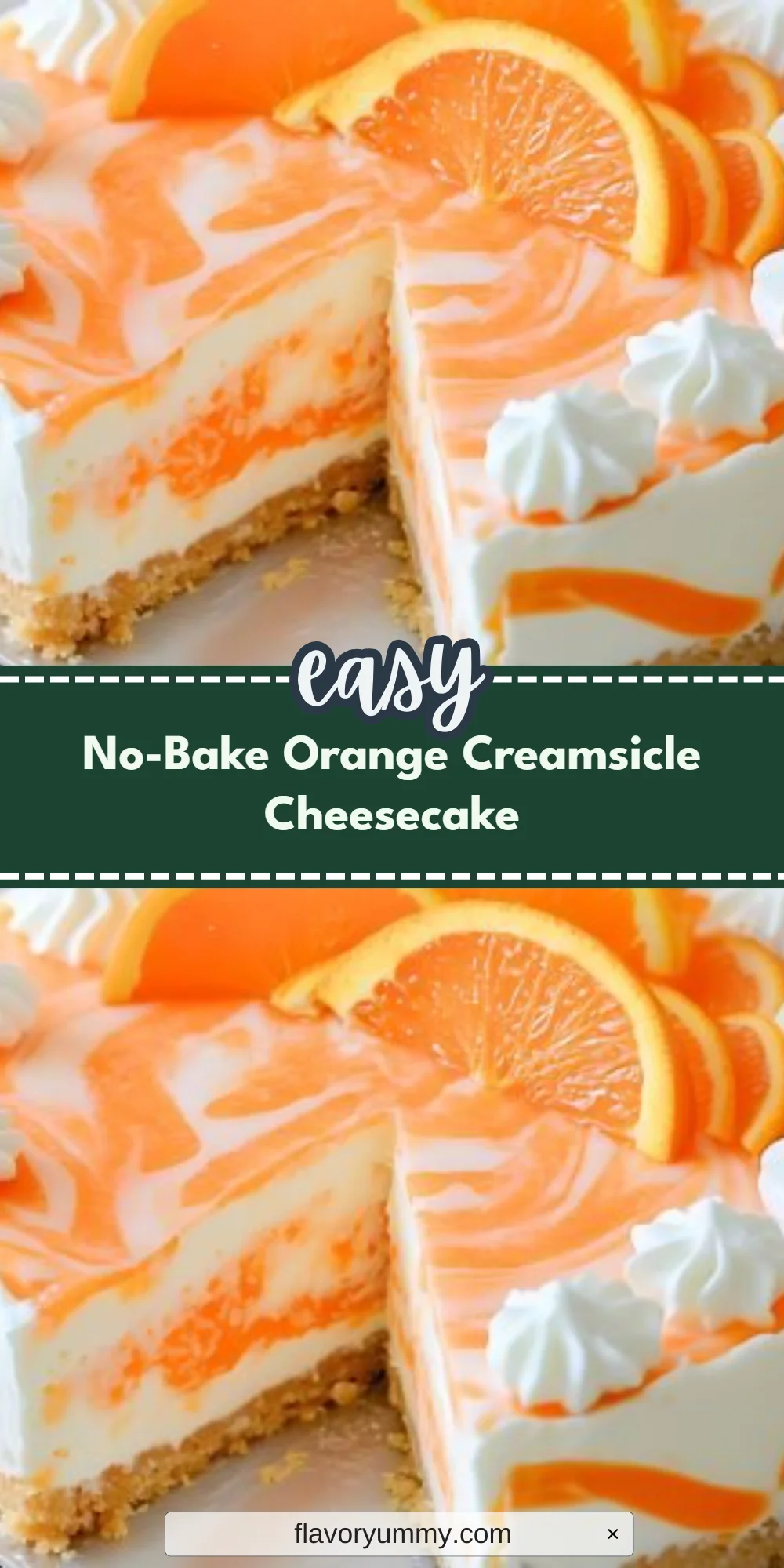 No-Bake Orange Creamsicle Cheesecake