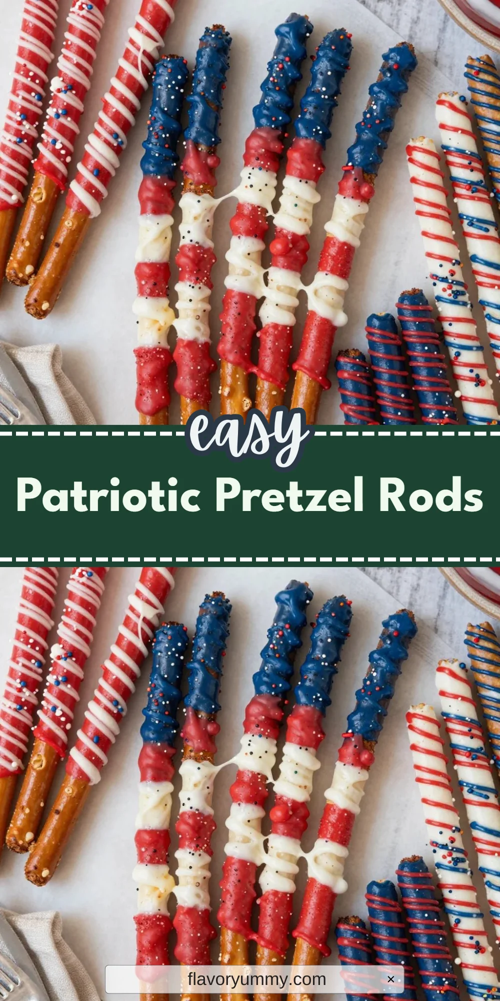 Patriotic Pretzel Rods