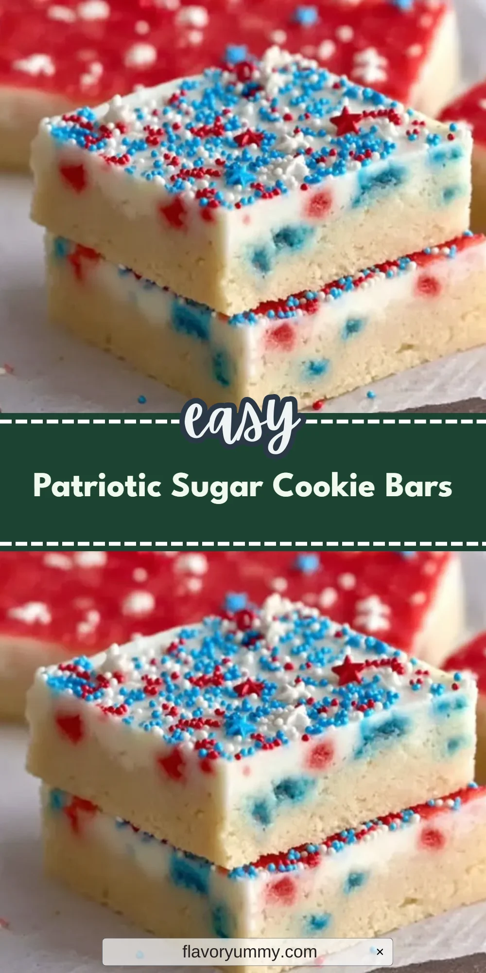 Patriotic Sugar Cookie Bars
