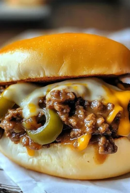 Delicious Philly Cheesesteak Sloppy Joes served on a plate