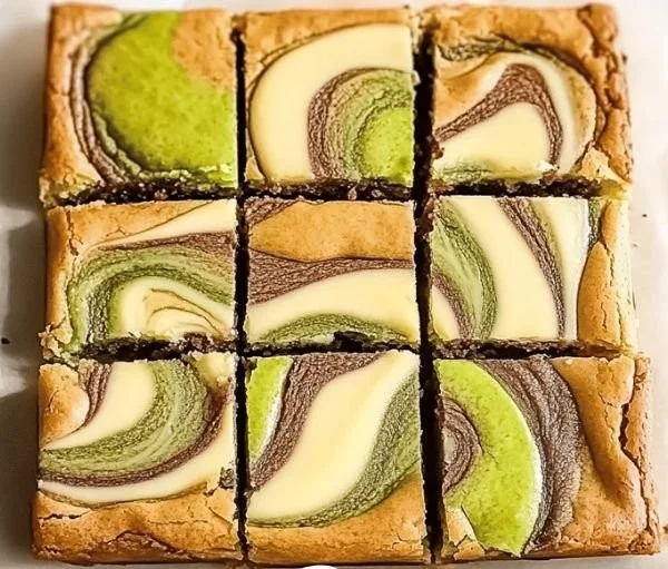Pistachio Cheesecake Blondies