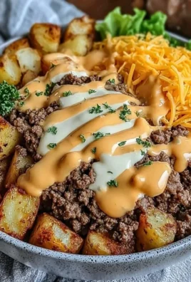 Smash Burger Bowl with toppings and ingredients in a serving bowl