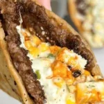 Delicious Street Corn Smash Burger Tacos served with fresh toppings.
