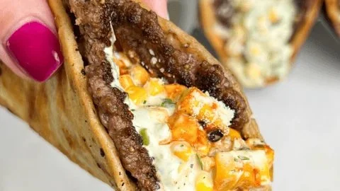 Street Corn Smash Burger Tacos