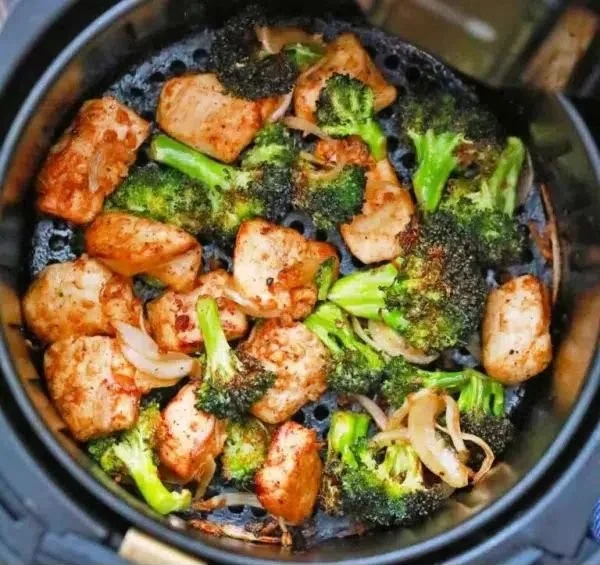 Air Fryer Chicken and Broccoli