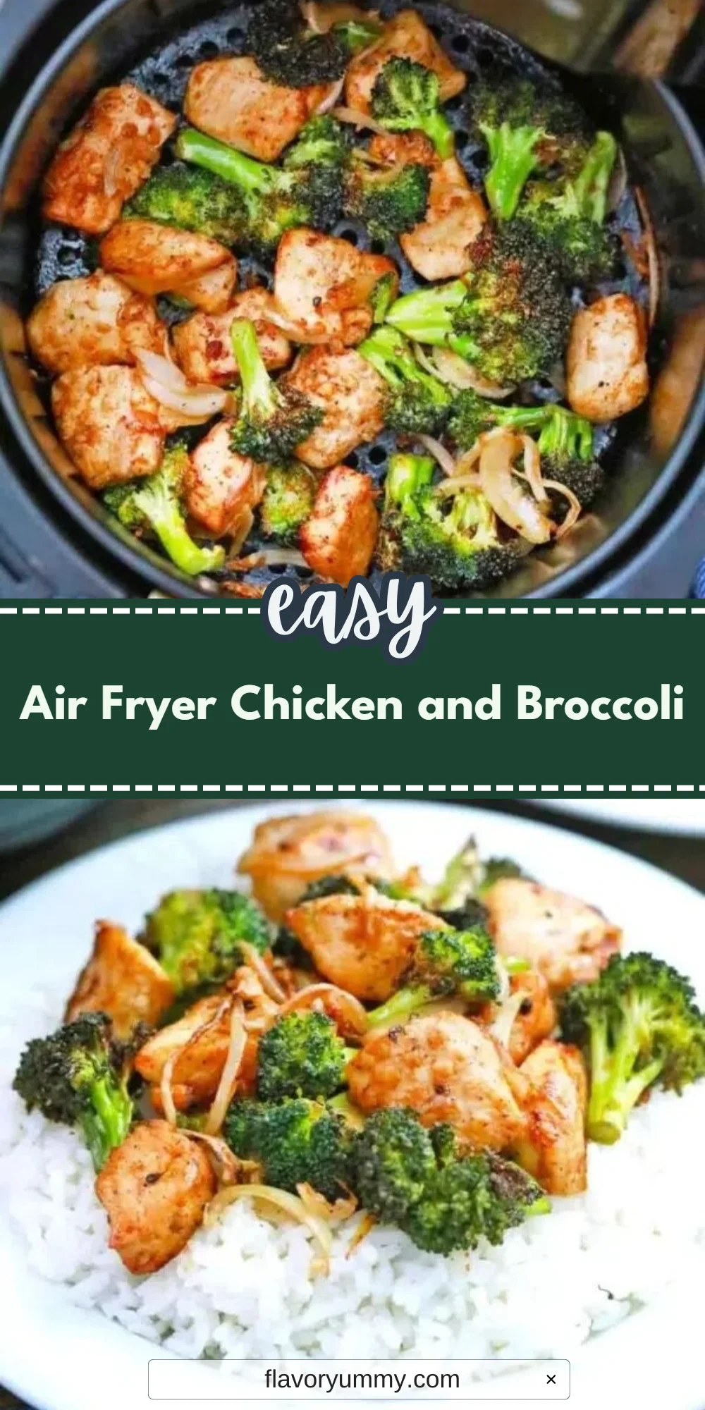 Air Fryer Chicken and Broccoli