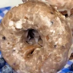 Delicious homemade blueberry baked donuts on a plate