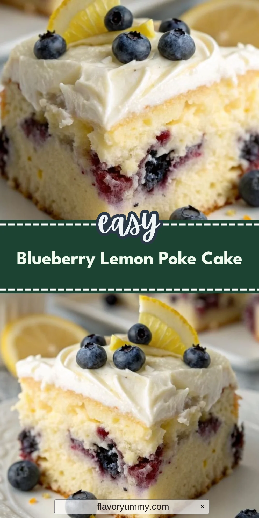 Blueberry Lemon Poke Cake