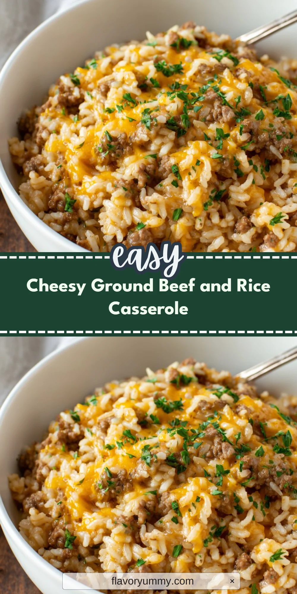 Cheesy Ground Beef and Rice Casserole