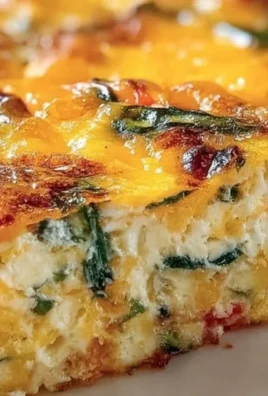 Delicious Cottage Cheese Egg Bake topped with herbs and vegetables