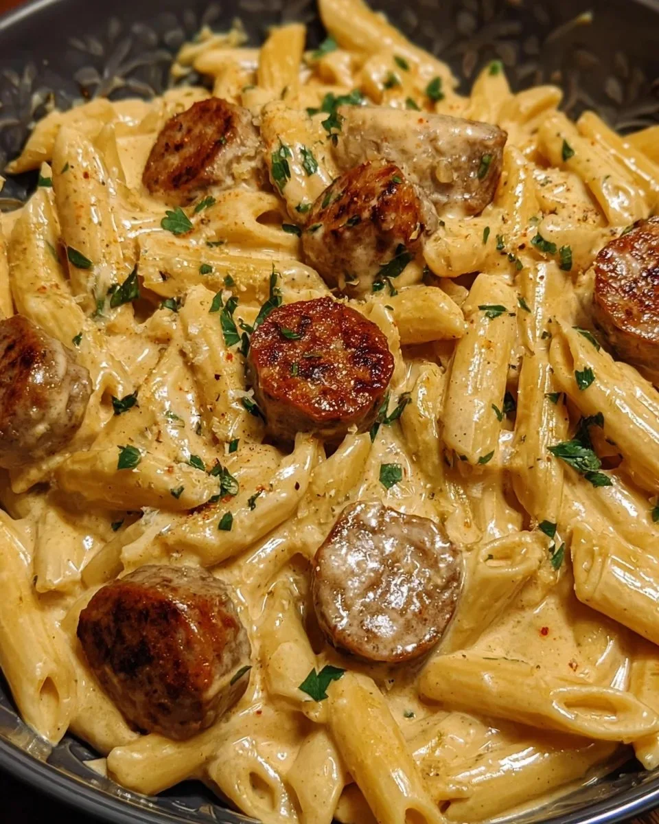 Creamy Bold Smoky Cajun Garlic Butter Sausage Pasta