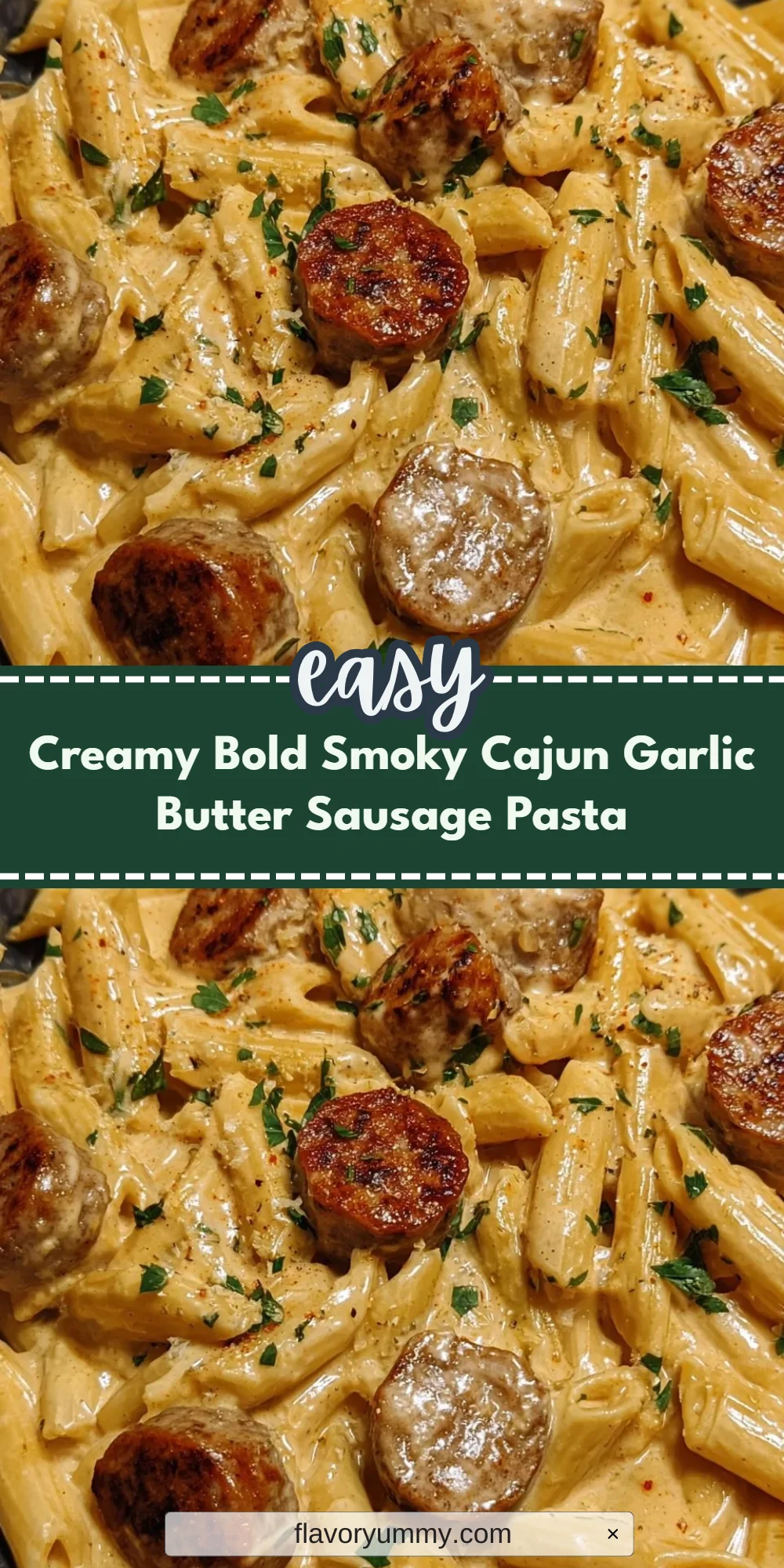 Creamy Bold Smoky Cajun Garlic Butter Sausage Pasta