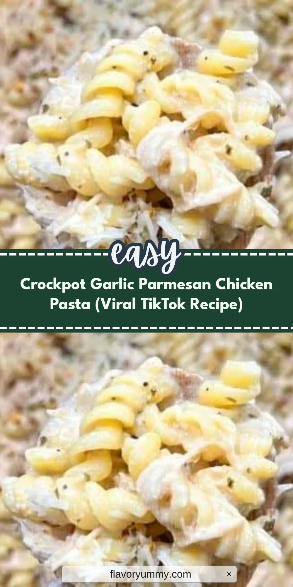 Crockpot Garlic Parmesan Chicken Pasta (Viral TikTok Recipe)