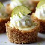 Delicious no-bake mini key lime pies ready to be served.