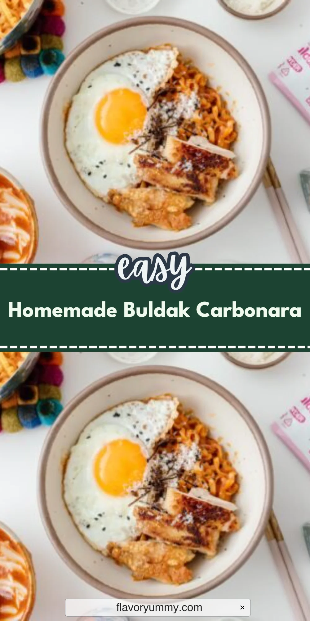 Homemade Buldak Carbonara
