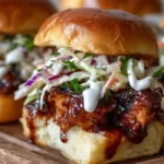 Delicious Honey Chipotle Garlic Chicken Sliders on a serving platter.