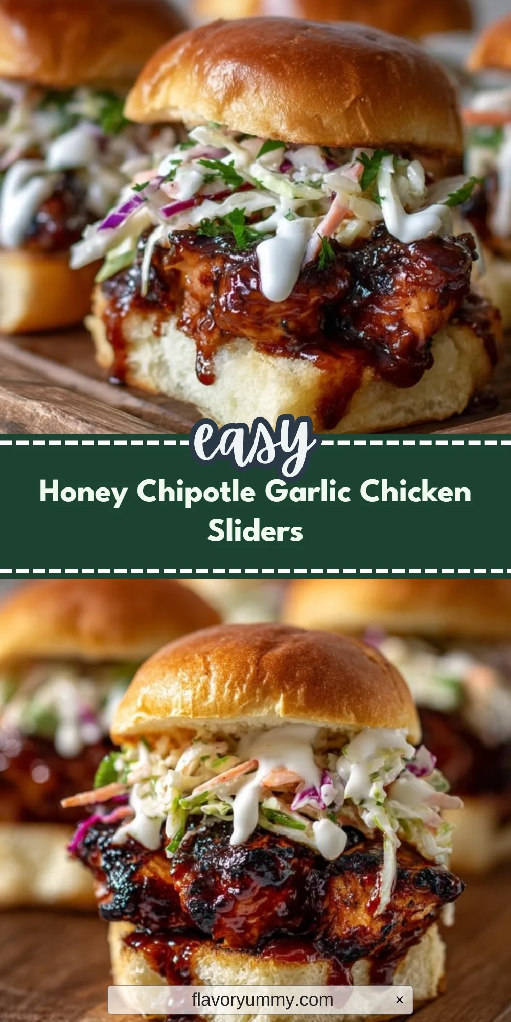Honey Chipotle Garlic Chicken Sliders