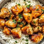 Delicious Hot Honey Chicken Bowls topped with fresh vegetables and honey drizzle.