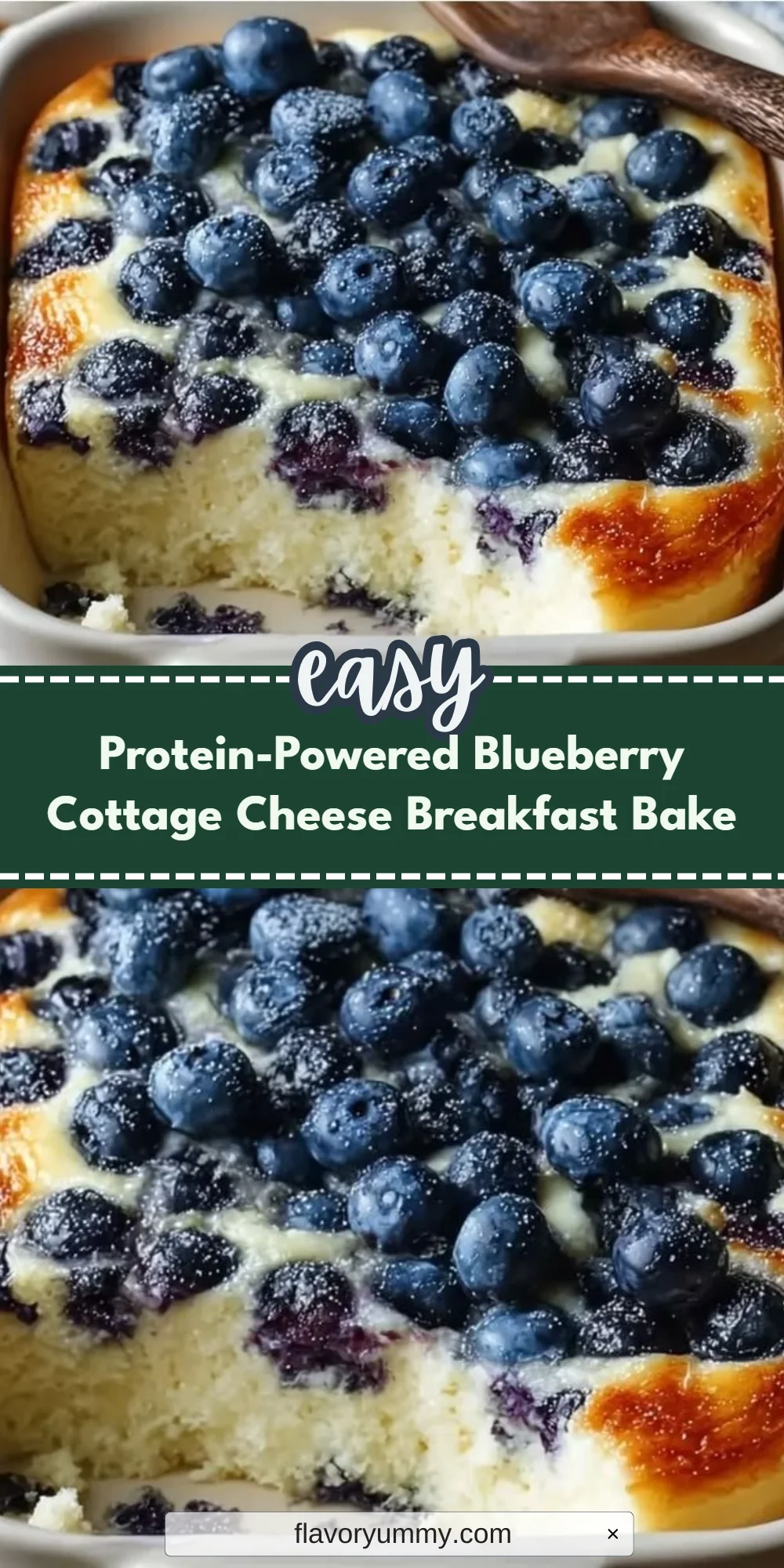 Protein-Powered Blueberry Cottage Cheese Breakfast Bake