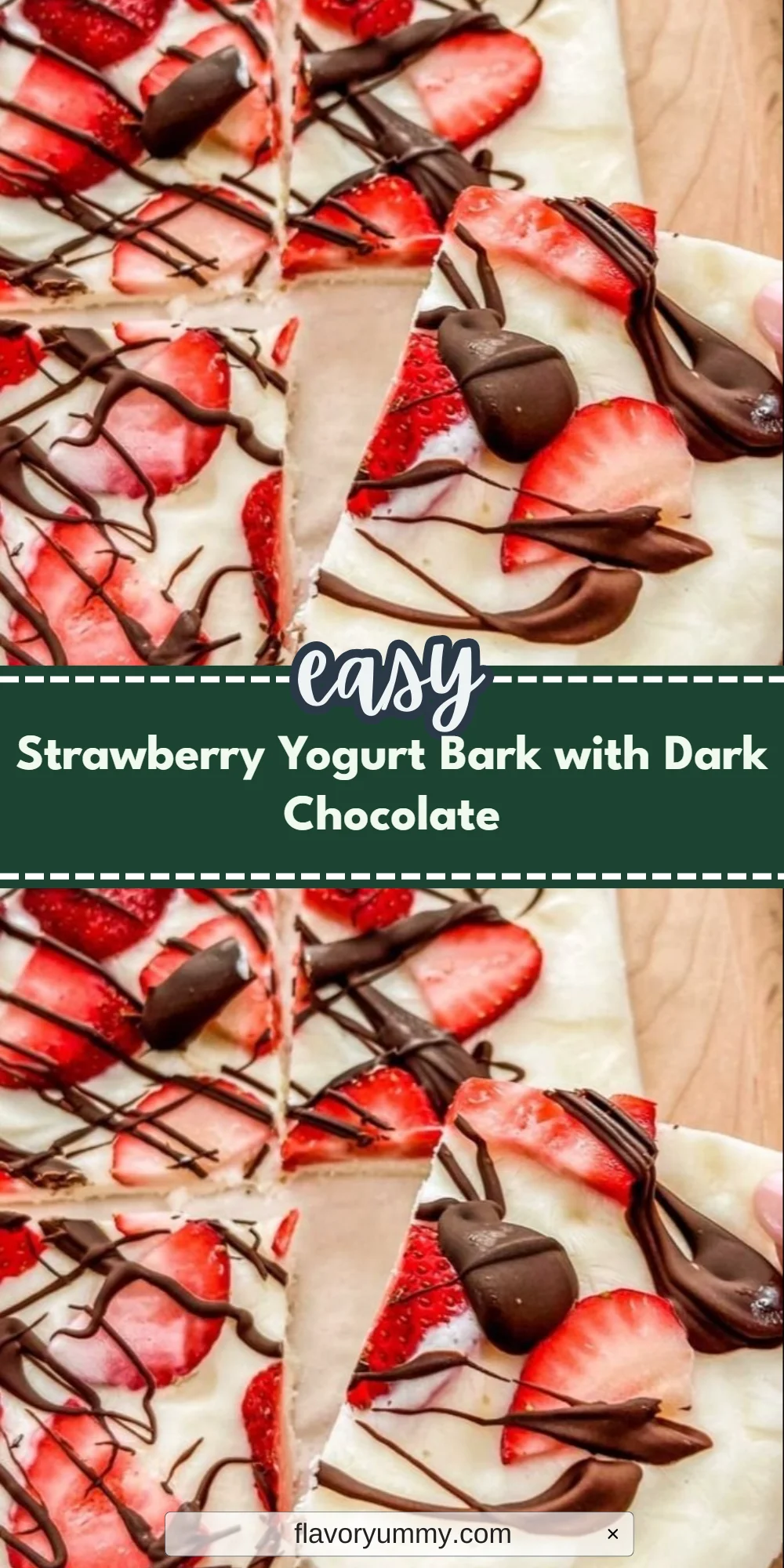 Strawberry Yogurt Bark with Dark Chocolate