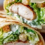 Ultimate Chicken Caesar Wraps with crispy chicken, romaine, and creamy dressing