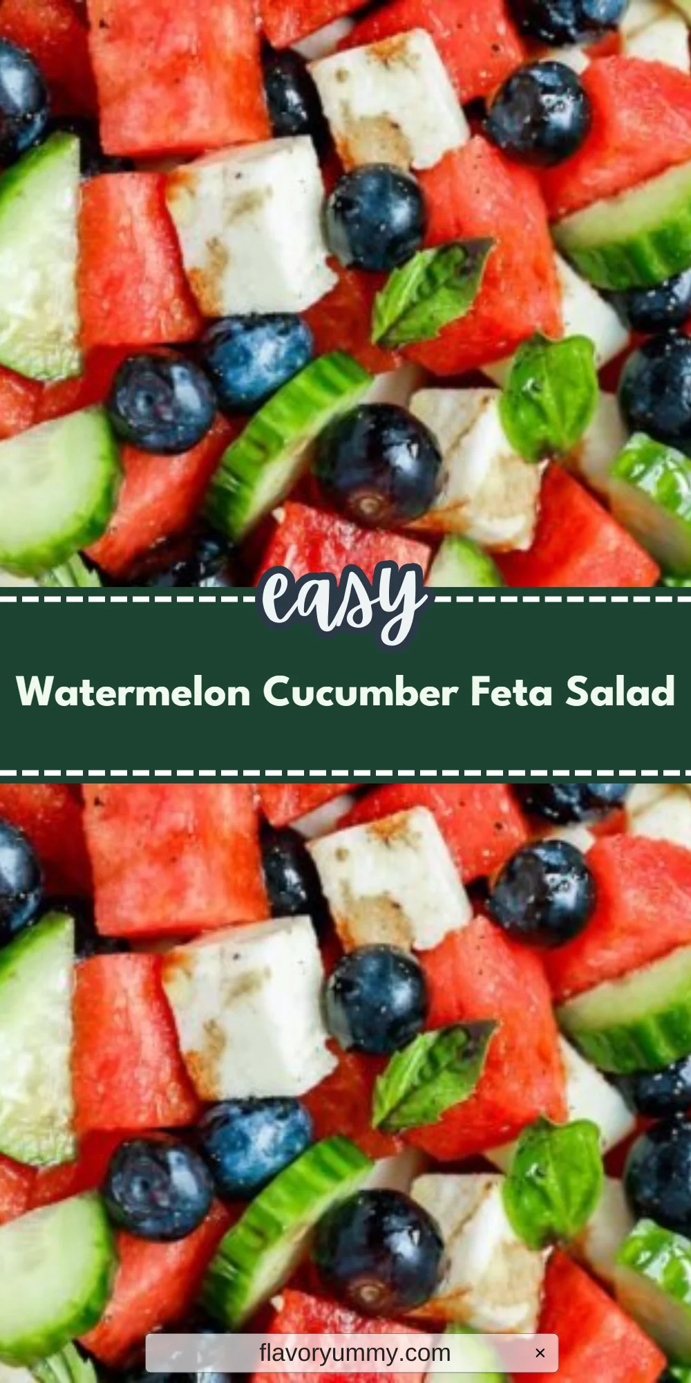 Watermelon Cucumber Feta Salad
