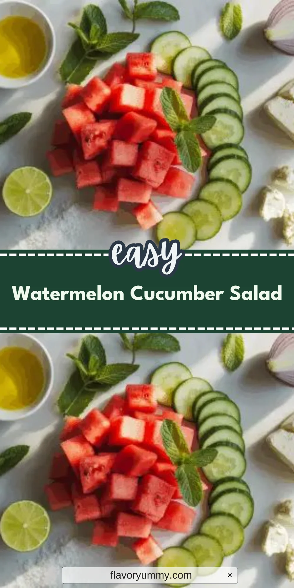 Watermelon Cucumber Salad
